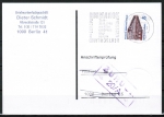 Berlin 816 als portoger. EF mit 40 Pf SWK aus Rolle auf Orts-Anschriftenprüfungs-Postkarte von 1988-1991, rs. Stpl. vom Prüf-PA