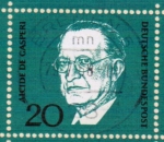 Bund 555 als portoger. EF mit 20 Pf A. de Gasperi EZM aus Adenauer-Block auf Inlands-Postkarte von 1968-1969 im Ankauf gesucht !