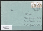 Bund 914 o.g.+u.g. als portoger. MiF mit je 1x 30 Pf oben + unten geschn. aus MH im Buchdruck auf Inlands-Brief bis 20g von 1979-1982