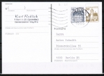 Bund 913+914 LS u.g. als portoger. Zdr.-EF mit 10+30 Pf B+S unten geschnitten aus Letterset-MH auf Orts-Postkarte innerh. Berlins vom März 1991, codiert