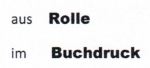 Marken aus Rolle im Buchdruck