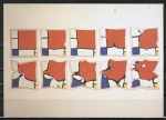 Ansichtskarte von Pol Bury - "Mondrian - Aufweichungen" (1981)