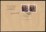 Bund 1581 als portoger. MeF mit 2x 100 Pf Weihnachten 1991 auf Briefdrucksache 50-100g von 1992, 14x20 cm