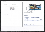 Bund 1583 als portoger. EF mit 60 Pf Koblenz ohne Fluoreszenz auf Inlands-Postkarte von 1992