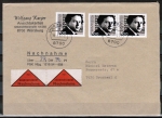 Bund 1596 als portoger. MeF mit 3x 100 Pf Arthur Honegger auf Nachnahme-Brief bis 20g von 1992, codiert