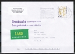 Bund 1756 als portoger. EF mit 100 Pf von Oranien auf Ausl.-Drucksache zu erm. Gebhr bis 50g von 1994-1996 in die USA, vs. codiert