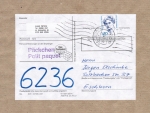 Bund 1614 als portoger. EF mit 450 Pf Frauen auf Inlands-Päckchen-Adresse von 1992-1993