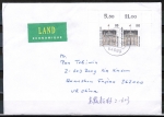 Bund 1935 als portoger. MeF mit 2x 110 Pf SWK "Bellevue" aus Bogen mit OR/ER auf Land-Brief 20-50g von 1997-2002 nach China, AnkStpl.