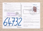 Bund 1746 als portoger. EF mit 550 Pf SWK aus Bogen mit Oberrand auf Inlands-Päckchen-Adresse von 1994-1995