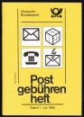 Bund / Berlin Original-Gebührenheft vom 1.7.1986 in guter / einwandfreier Erhaltung !