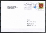 Bund 3188 Skl. (Mi. 3196) als portoger. MiF mit 8 Cent Erg.-Marke als Skl.-Marke auf 62 Cent Blumen GA-Umschlag als Inl.-Brief bis 20g von 2016-2019, codiert