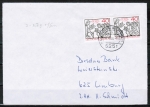 Bund 795 als portoger. MeF mit 2x 40 Pf Thomas von Aquin auf Inlands-Brief bis 20g von 1982-1989