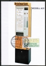 Farbige Werbe-Ansichtskarte der Firma Klüssendorf mit der Abbildung des 2. MünzWzdr.-Modells mit Quittungstaste, als Maximumkarte