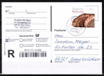 Bund 3355 Skl. (Mi. 3390) als portoger. EF mit 260 Cent Brotkultur als Skl.-Marke auf Einwurf-Einschreib-Postkarte von 2018-2019, codiert