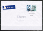 Bund Zusammendruck 10+80 Pf SWK oben geschnitten aus MH als portoger. Zdr.-EF auf A-Brief vom ZAG B�singen von 1993-1995 in die Schweiz