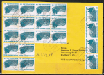 Bund 1448 als portoger. MeF mit 20x 5 Pf SWK aus Rolle auf Inlands-Brief bis 20g von 1989-1997