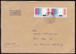 Bund 1053 als portoger. MeF mit 2x 90 Pf Hörgeschädigte auf Auslands-Brief 20-50g von 1982-1989 in die UdSSR, Ankuftsstempel von 1982-1989