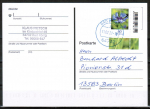 Bund 3468 als portoger. EF mit 60 Cent Blumen / Kornblume aus Bogen mit Scancode-SR / ER auf Inlands-Postkarte von 2019-2021, codiert