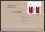 Bund 1572 als portoger. MeF mit 2x 60 Pf Otto Dix auf Auslands-Drucksache 20-50g von 1992 nach sterreich, AnkStpl.