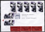 Bund 1281 als MiF mit 7 Marken zu 70 Pf Knig Ludwig II. auf Inlands-Eilbrief bis 20g von 1986