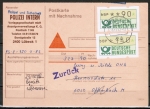 Bund ATM 1 - Marken zu 140 und 90 Pf als portoger. MiF auf Nachnahme-Postkarte vom Dezember 1982