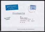 DDR 2549 - 50 Pf im Stichtiefdruck aus Bogen als portoger. EF im DDR-Tarif als Luftpost-Drucksache 20-25g in die USA, codiert