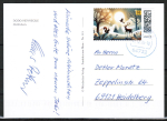 Bund 3935 Skl. (Mi. 3937) als portoger. EF mit 95 Cent Wintermotiv 2025 als Skl.-Marke auf Inlands-Postkarte von 2025-2026, codiert