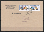 Bund 1417 als portoger. MeF mit 2x 60 Pf Europa 1989 auf Auslands-Drucksache 20-50g von 1989-1993 nach �sterreich, AnkStpl.