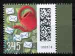 Am 3. August 2023 ist eine Marke zu 345 Cent Briefe-Dauerserie erschienen, vorgesehen für Postzustellaufträge - diese gibt es nur als 10er-Bogen