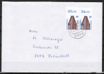Bund 1379 als portoger. MeF mit 2x 40 Pf SWK als Oberrand-Paar auf Inlands-Brief bis 20g von 1988-1989