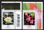 Frankaturwunsch: 400 + 45 Cent Seerose je Blumen-Dauerserie aus Bogen mit Rndern als portoger. MiF auf bergabe-Einschreibe-Brief