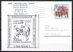 Bund 1563 als portoger. EF mit 30 Pf Wohlfahrt 1991 auf Massendrucksachen-Postkarte von 1991-1993