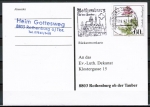 Bund 1110 als portogerechte EF mit 60 Pf Wohlfahrt 1981 auf Inlands-Postkarte von 1982-1989