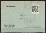 Bund 596 als portoger. EF mit 10 Pf EZM aus Frauen-Block auf Inlands-Drucksache bis 20g von 1969-1971