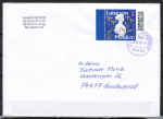 Bund 3955 als portoger. EF mit 180 Cent Luise von Preu�en auf "kleinformatigem" Inlands-Brief �ber 50g von 2026, codiert, B6-Format
