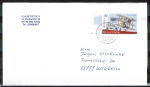 Bund 2698 als portoger. EF mit 145 Cent Hans-Grade-Flieger auf Inlands-Brief über 50 Gramm als Streifband von 2009