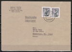 Bund 1559 als portoger. MeF mit 2x 60 Pf EZM aus Krner-Block auf Auslands-Drucksache 20-50g von 1991-1993 in die USA, rs. Code, B6-Format