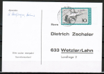 Bund 746 als portoger. EF mit 30 Pf Helgoland auf Inlands-Postkarte von 1972-1974
