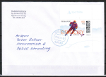 Bund 3967 als portoger. EF 180 Cent Sport 2026 / Eishockey EZM aus Nassklebe-Markenheft auf "kleinem" Inlands-Brief �ber 50g von 2026, codiert, B6-Format