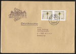 Bund 1551 als portoger. MeF mit 2x 80 Pf Quelljungfer auf Auslands-Drucksache 50-100g von 1991 nach sterreich, AnkStpl., 14x20 cm