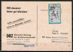 Bund 746 als portoger. EF mit 30 Pf Helgoland auf Auslands-Drucksache-Postkarte von 1973 in die Schweiz