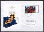 Bund 989 als portoger. MiF mit 50 Pf Weihnachts-Block 1978 + 30 Pf SM von 1974 auf Inlands-Brief bis 20g von 1985