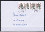 Berlin 793 als portoger. MeF mit 4x 30 Pf SWK aus Bogen auf Auslands-Brief bis 20g von 1988 nach Polen, AnkStpl.
