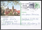 Bund 913 u.g. als portoger. MiF mit 10 Pf B+S unten geschnitten im Buchdruck als Zusatz auf 50 Pf B+S GA-Bild-Pk von 1982-1993