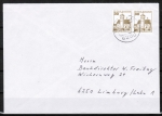 Bund 914 als portoger. MeF mit 2x 30 Pf B+S - Serie aus Bogen als waagrechtes Bogen-Paar auf Inlands-Brief bis 20g vom Juni 1982, Stempelmängel
