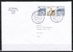 Bund 913+914+913 LS o.g. als portoger. Zdr.-EF mit 10+30+10 Pf B+S Zdr. oben geschnitten aus Letterset-MH auf VGO-Brief bis 20g von Mrz 1991