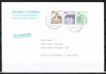 Bund 914+913+1038 o.g. als portoger. Zdr.-EF mit 30+10+50 Pf grne B+S als Zdr. oben geschn. aus MH im Bdr. auf Ausl.-Drucksache 1988 Belgien, codiert