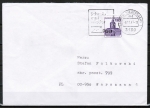 Bund 1141 als portoger. EF mit 120 Pf B+S - Serie aus Rolle auf Auslands-Brief bis 20g von 1982-1989 nach Polen, AnkSpl.