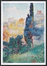 Ansichtskarte von Henry-Edmont Cross (1856-1910) - "Die Zypressen- Cagnes"