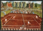 10 gleiche Ansichtskarten von Siegfried Kratochwil - "Das Tennisturnier"